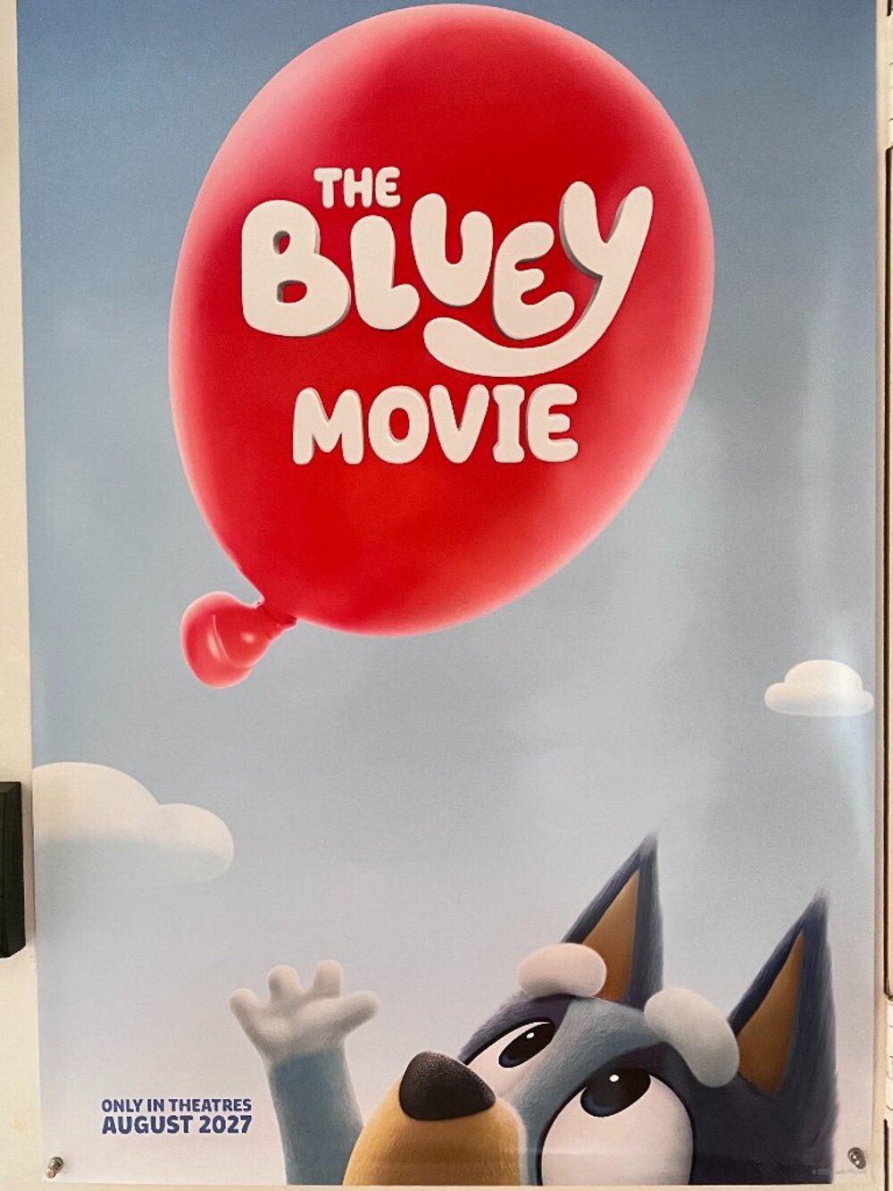 THE BLUEY MOVIE (2027) - ORIGINAL DOUBLE SIDED ADVANCE MOVIE POSTER